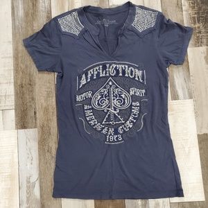Affliction V neck Tee